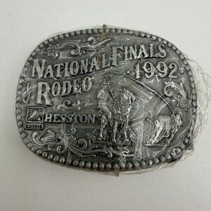 New 1992 Hesston National Finals Rodeo Limited Juniors Belt Buckle